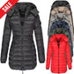 Winter women's mid-length padded jacket warm solid color hooded jacket【FREE SHIPPING】