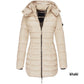 Winter women's mid-length padded jacket warm solid color hooded jacket【FREE SHIPPING】