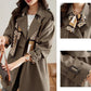 🌸Limited time special offer🎁Women's Slimming Mid-Length Lapel Trench Coat
