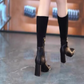 ✨HOT SALE 49% - Fashion Stretch Knitted High Chunky Heel Boots for Women