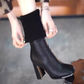 ✨HOT SALE 49% - Fashion Stretch Knitted High Chunky Heel Boots for Women