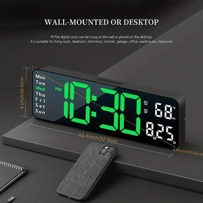 🕐 50% OFF NOW! 📟 Digital clock with temperature, date & automatic daylight saving time – large 16" display, remote control & automatic brightness – perfect for the home 🏠