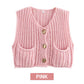 ✨HOT SALE 49% - Women’s Chunky Knit Button-Down Sweater Vest