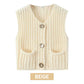 ✨HOT SALE 49% - Women’s Chunky Knit Button-Down Sweater Vest