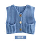 ✨HOT SALE 49% - Women’s Chunky Knit Button-Down Sweater Vest