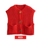 ✨HOT SALE 49% - Women’s Chunky Knit Button-Down Sweater Vest