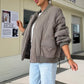 🎁Hot Sale 49% Off🔥Solid Color Loose Thick Warm Bomber Jacket