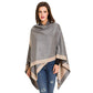 ✨New Arrival✨Women's Elegant Color Block Poncho Wrap for Fall & Winter