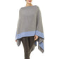 ✨New Arrival✨Women's Elegant Color Block Poncho Wrap for Fall & Winter
