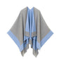 ✨New Arrival✨Women's Elegant Color Block Poncho Wrap for Fall & Winter