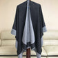 ✨New Arrival✨Women's Elegant Color Block Poncho Wrap for Fall & Winter