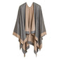 ✨New Arrival✨Women's Elegant Color Block Poncho Wrap for Fall & Winter