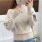 💃🏻Christmas promotion:49% OFF🎅🏻🔥Thick cashmere knit sweater with floral embroidery