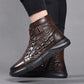 Men's Waterproof Warm Faux Leather Snow Boots