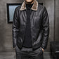 France imported 2024 new velvet thickened fur jacket for middle-aged and elderly men