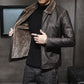France imported 2024 new velvet thickened fur jacket for middle-aged and elderly men