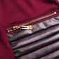 🏆FAUX LEATHER PANTS WITH CONTRASTING TRIM AND ZIPPER