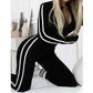 🔥Black Friday Mega Sale🔥Women's Sporty Zip-Up Long-Sleeve Jumpsuit - Sporty to Chic in 1 Zip! 🌸 Gym & Street Ready