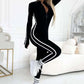 🔥Black Friday Mega Sale🔥Women's Sporty Zip-Up Long-Sleeve Jumpsuit - Sporty to Chic in 1 Zip! 🌸 Gym & Street Ready