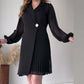 🎅Christmas Specials 49%🎀Solid dress with lapels and gathered hem🎅