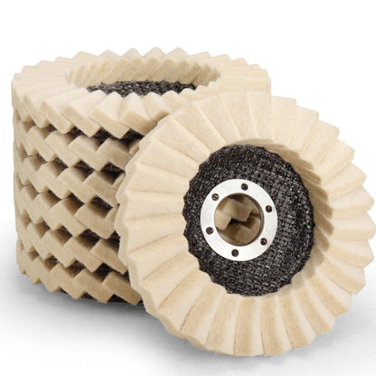 Wool felt flap disc polishing disc
