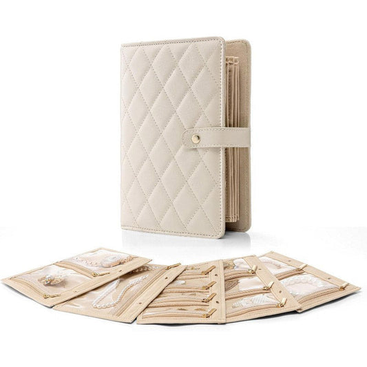 📢📢Buy 2 get 1 free !! 🌿Elegant Portable Checkered Jewelry Storage Bag✨