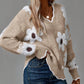 💃49% OFF✨🍂Women's Floral Pattern Scallop Trim Sweater