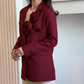 Women's Elegant Rose Long Sleeve Office Jackets
