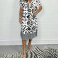 😍⏳Summer Hot Sale 49% Off🌼Printed Casual Dress With V-Neckline and Fringes on the Short Sleeves