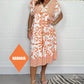 😍⏳Summer Hot Sale 49% Off🌼Printed Casual Dress With V-Neckline and Fringes on the Short Sleeves