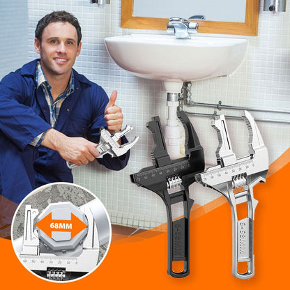 ⏳Limited time 49% off💥Reversible Sink Wrench With 6-68mm Jaw Opening
