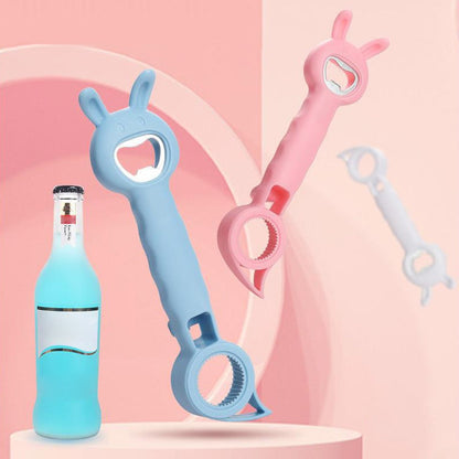 🥫✨ 4-in-1 Multi-Purpose Bottle & Jar Opener – Easy-Grip Kitchen Opening Tool