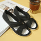 Comfort Solid Color Bowtie Flat Sandals
