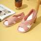 Comfort Solid Color Bowtie Flat Sandals