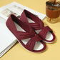 Comfort Solid Color Bowtie Flat Sandals