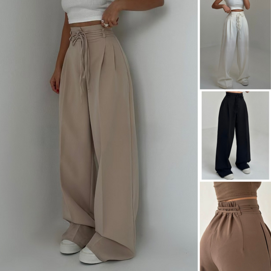 🍃Women’s Solid Color High-Waist Straight-Leg Pants