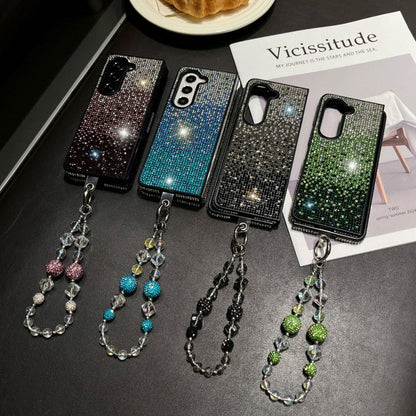 Sparkling Phone Case with Wrist Strap for Galaxy Z Fold Series