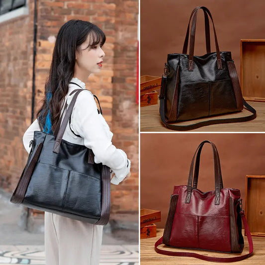 Stylish Retro Large Capacity Shoulder Handbag