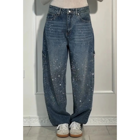 🌸Spring Specials💐 Women's Straight Jeans with Rhinestones