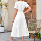 ⏰Hot Sale 49% OFF🎉Women's Lightweight Short Sleeve V Neck Elastic Waist Dress