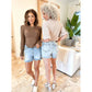 💖LAST DAY SALE 49% OFF🩳High Rise Frayed Hem Cut Off Jean Shorts