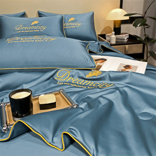 🎁Get Ready For Summer - Washable、cooling❄️4-piece bed linen🛏️