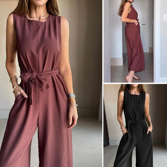 💖Limited Sale 50% OFF💖Women's Elegant Sleeveless Wide Leg Jumpsuit