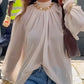 Simple Flowing Sheer Long Sleeve Long Women's Top