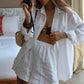 Women’s 2-Piece Button-Down Shirt & Short Set