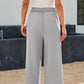 Women's Casual High-Waist Straight Leg Trousers