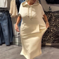 🎁2026 New Arrivals 49% OFF💥Women’s Solid Short-Sleeve Hooded Long Dress💐
