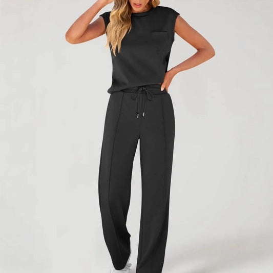 🌸New Arrival 49% OFF💖 Women's Casual Sleeveless Top and Drawstring Pants 2-Piece Set