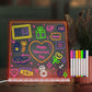 🌈 LED Light-Up Message Board – Erasable Drawing & Writing Night Light