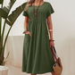 👗Women's short-sleeved pocket pleated dress💃